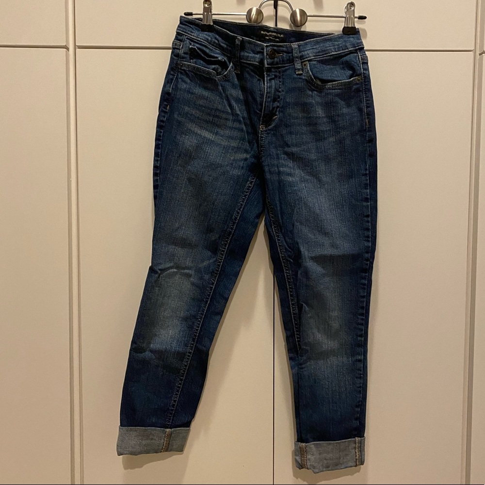 Banana Republic Girlfriend Jeans, Dark Wash
